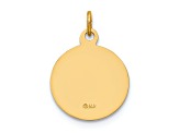 14K Yellow Gold Guardian Angel Medal Charm