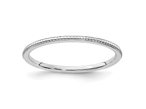 14K White Gold 1.2mm Bead Stackable Expressions Band