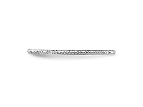 14K White Gold 1.2mm Bead Stackable Expressions Band