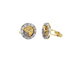 14K White and Yellow Gold Two-tone Cuff Links