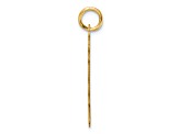 14K Yellow Gold Polished and Satin Vertical 2024 Charm