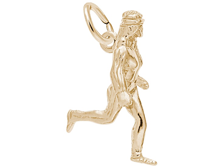 14K Yellow Gold Female Jogger Charm