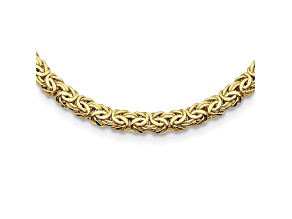 14K Yellow Gold 13.3mm Byzantine 18-inch Necklace