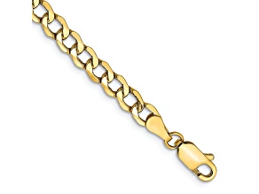 10k Yellow Gold 4.3mm Curb Link Bracelet