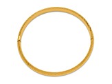 14K Yellow Gold 5/16 Textured Hinged Bangle