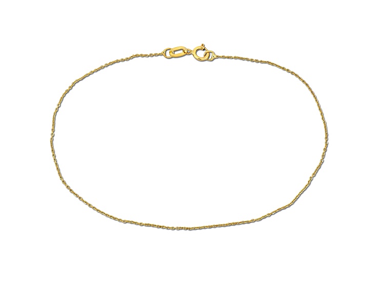 14K Yellow Gold 0.7mm Cable Bracelet