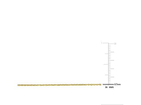 14K Yellow Gold 0.7mm Cable Bracelet