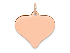 14k Rose Gold Polished Heart Shaped Disc Pendant