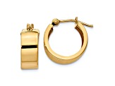 14k Yellow Gold Polished 3/8" Hoop Earrings