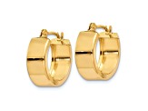 14k Yellow Gold Polished 3/8" Hoop Earrings