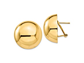 14k Yellow Gold 24mm Half Ball Stud Earrings