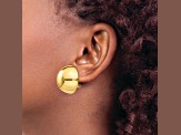 14k Yellow Gold 24mm Half Ball Stud Earrings
