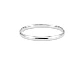 14K White Gold 6.5mm Hinged Bangle Bracelet