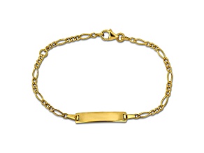 Children's 14K Yellow Gold 2MM Figaro Link Chain Bracelet, 5.5"