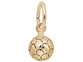 14K Yellow Gold Soccer Ball Charm