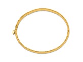 14k Yellow Gold 6.4mm Polished Solid Hinged Bangle