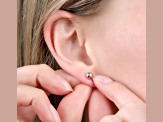 14K White Gold 3mm, 4mm, 5mm Ball Stud Earrings (3-Pair-Pack)