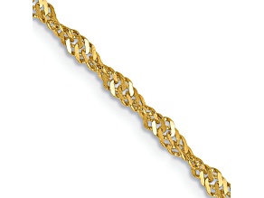 10k Yellow Gold 2mm Singapore Link Bracelet