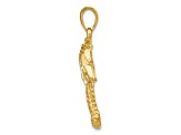 14k Yellow Gold Double Palm Trees Pendant
