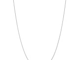 Rhodium Over 14k White Gold 0.4mm Cable 13 Inch Chain