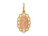 14K Yellow and Rose Gold Guadalupe Pendant