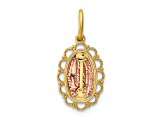 14K Yellow and Rose Gold Guadalupe Pendant