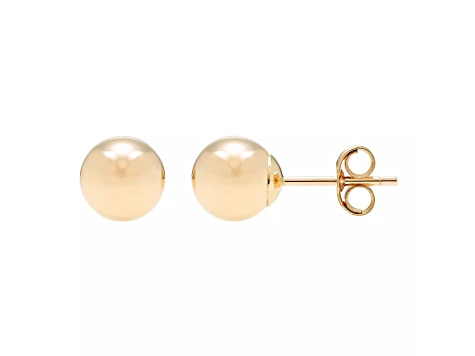 14k Yellow Gold Ball Stud Earrings - 4MM