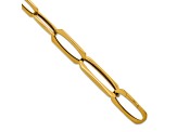 14K Yellow Gold Fancy Oval Link 8 inch Bracelet