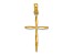 14k Yellow Gold Diamond-Cut with Tapered Ends Cross Charm