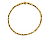 14K Yellow Gold Reversible Satin and Polished 24mm 7.25-inch Bracelet