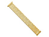 14K Yellow Gold Reversible Satin and Polished 24mm 7.25-inch Bracelet