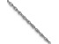 Rhodium Over 14k White Gold 0.7mm Solid Cable 14 Inch Chain