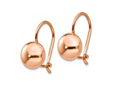 14k Rose Gold Polished Dangle Earrings