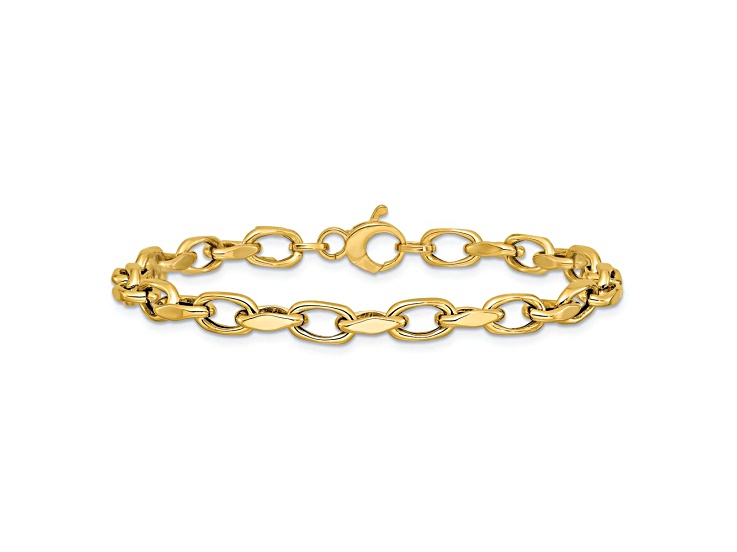 14k Yellow Gold Polished 5.35mm Fancy Link Bracelet - 1D8T4A 14k Yellow Gold Polished 5.35mm Fancy Link Bracelet - 1D8T4A