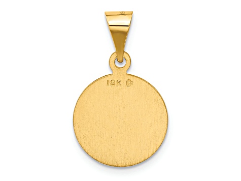 18K Yellow Gold Our Lady of Perpetual Help Medal Pendant