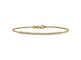 14K Two-tone Diamond-cut Beaded 7.5-inch Bracelet