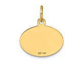 14K Yellow Gold Polished Oval CLASS OF 2024 Charm