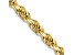 10k Yellow Gold 4.5mm Solid Diamond-Cut Quadruple Rope 20 Inch Chain