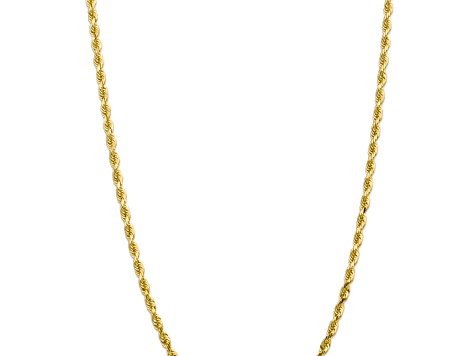 10k Yellow Gold 4.5mm Solid Diamond-Cut Quadruple Rope 20 Inch Chain