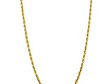 10k Yellow Gold 4.5mm Solid Diamond-Cut Quadruple Rope 20 Inch Chain