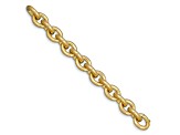 14K Yellow Gold 21mm Open Link Cable 9-inch Bracelet