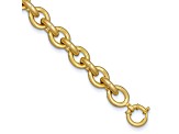 14K Yellow Gold 16.8mm Open Link Cable 8.5-inch Bracelet