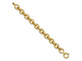 14K Yellow Gold 16.8mm Open Link Cable 8.5-inch Bracelet