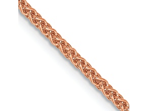 14k Rose Gold 1.7mm Solid Polished Spiga 18 Inch Chain