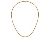 14K Yellow Gold Polished and Diamond-cut Beaded 18-inch Necklace