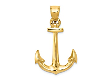Picture of 14k Yellow Gold 3D Anchor Pendant