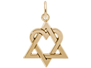 14K Yellow Gold Adoption Logo Charm