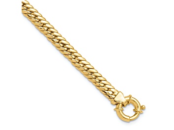 Picture of 14k Yellow Gold 4.9mm Polished Fancy Herringbone Link Bracelet