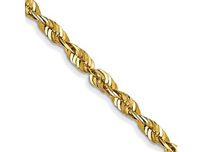 14k Yellow Gold 1.8mm Diamond-cut Rope 20 Inch Chain