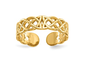 14K Yellow Gold Celtic Toe Ring